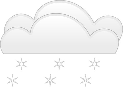 Snowflakes Falling From Cloud Clipart PNG