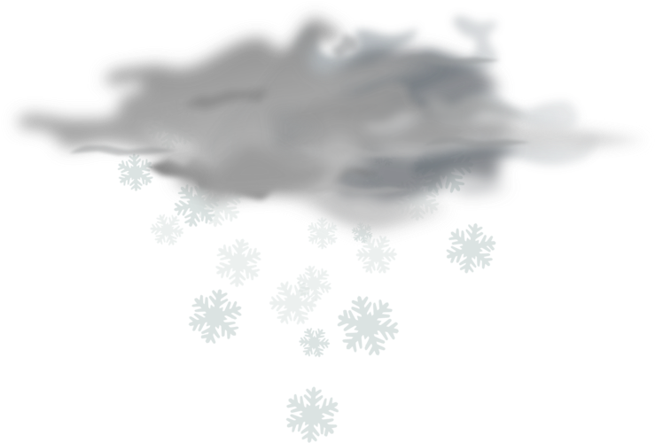 Snowflakes Falling From Cloud PNG
