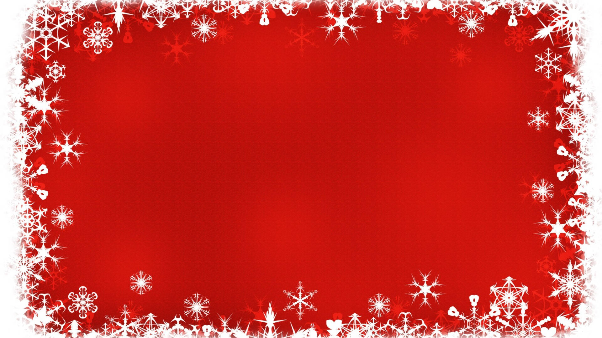 Snowflakes Frame Red Christmas Background