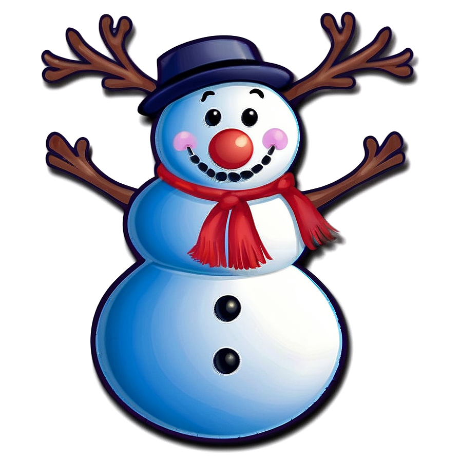 Snowman And Reindeer Friends Png Jvn41 PNG