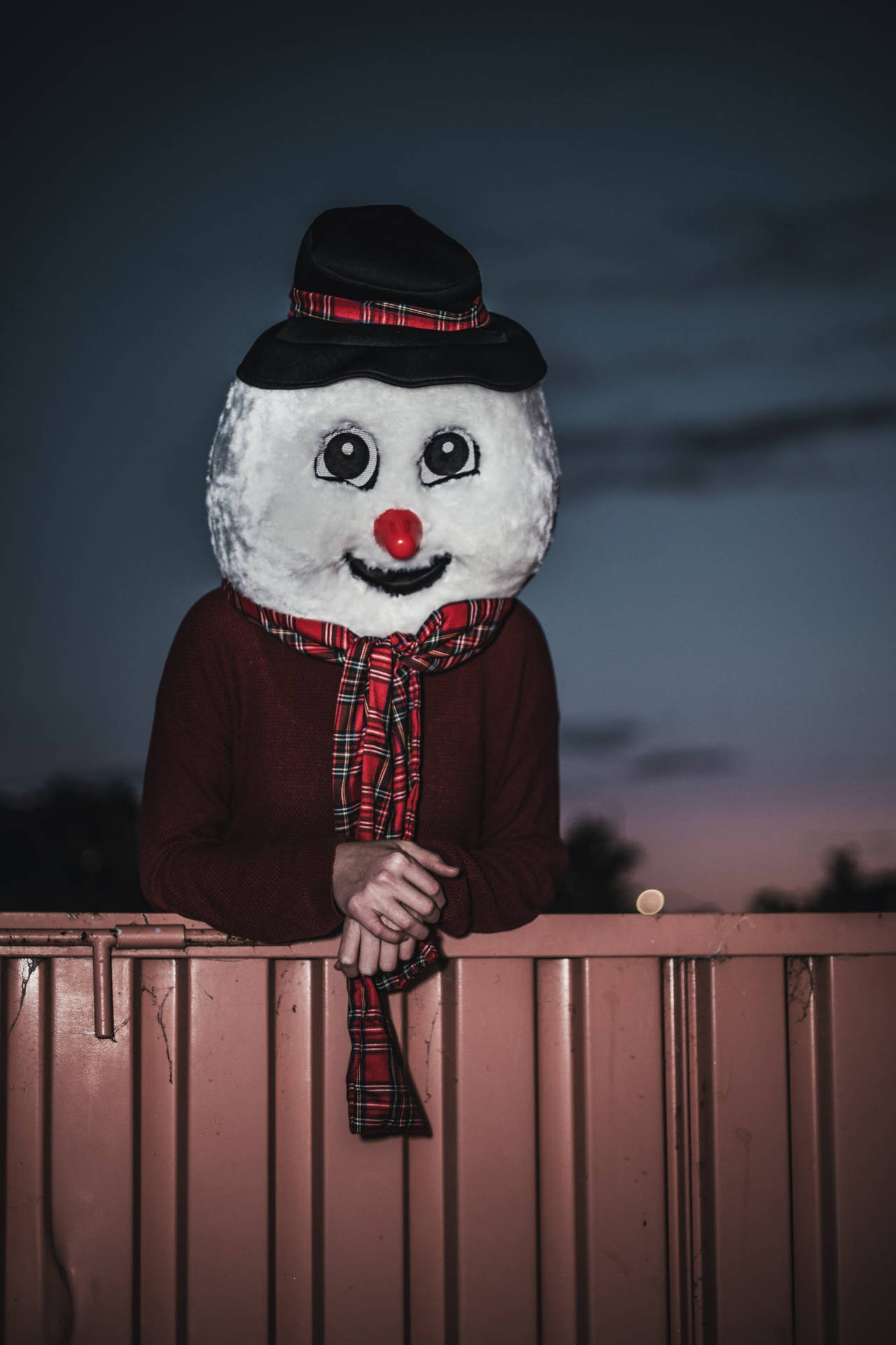Snowman Funny Christmas Wallpaper
