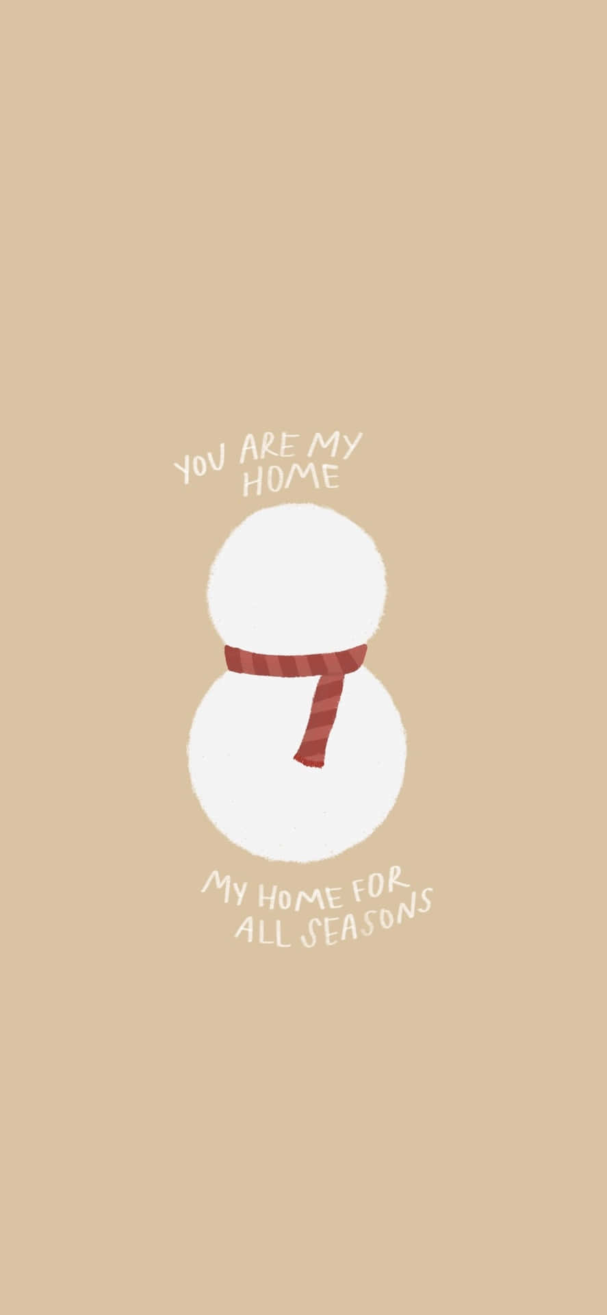 Snowman Home For All Seasons Aesthetic Wallpaper