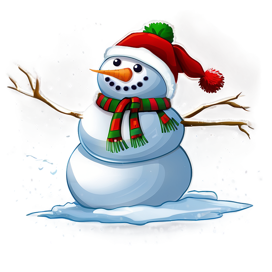 Snowman In A Snowstorm Png 05032024 PNG