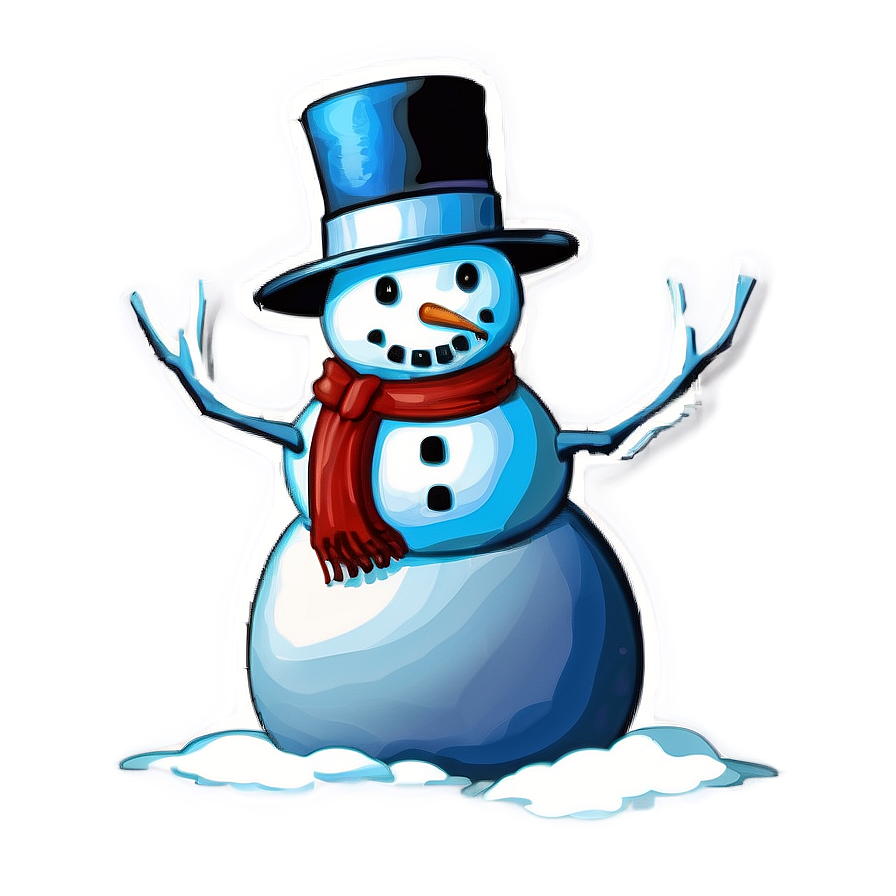 Snowman In Forest Setting Png Xcq PNG