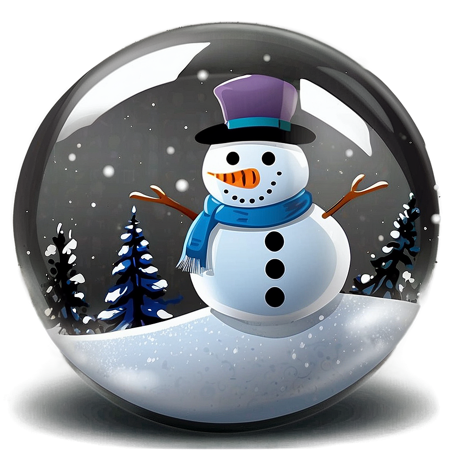 Snowman In Snow Globe Png Jmv41 PNG