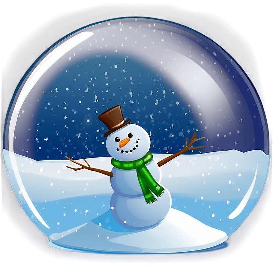 Snowman In Snow Globe Png Pht96 PNG