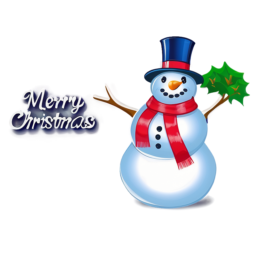 Snowman Merry Christmas Greeting Png Mhr PNG