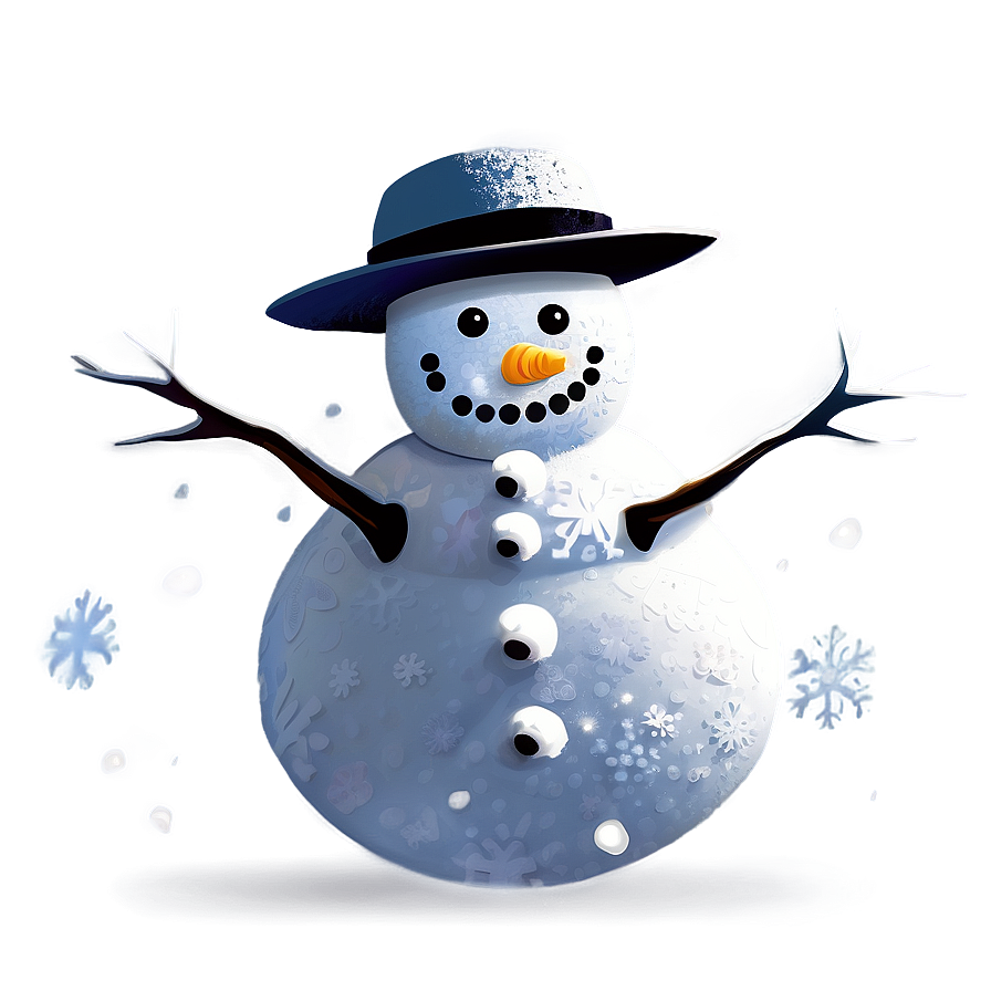 Download Snowman On Snowy Hill Png 77 