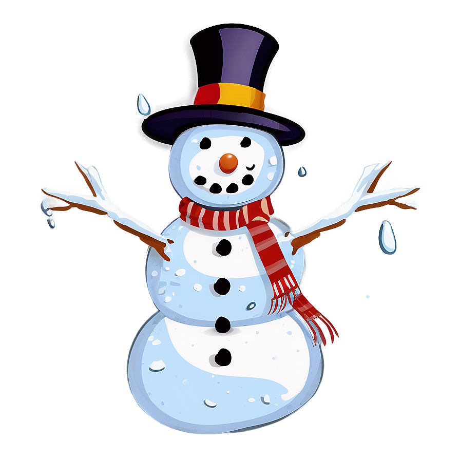 Snowman Under Snowfall Png Fxh20 PNG