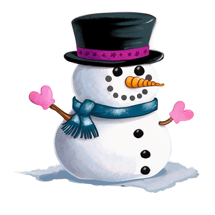 Download Snowman Wearing Mittens Png 57 | Wallpapers.com