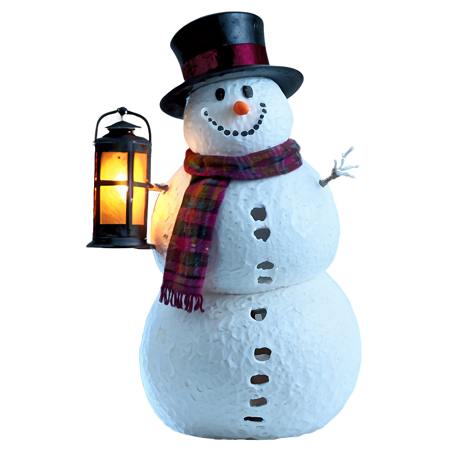 Snowman With Lantern Png Krn26 PNG
