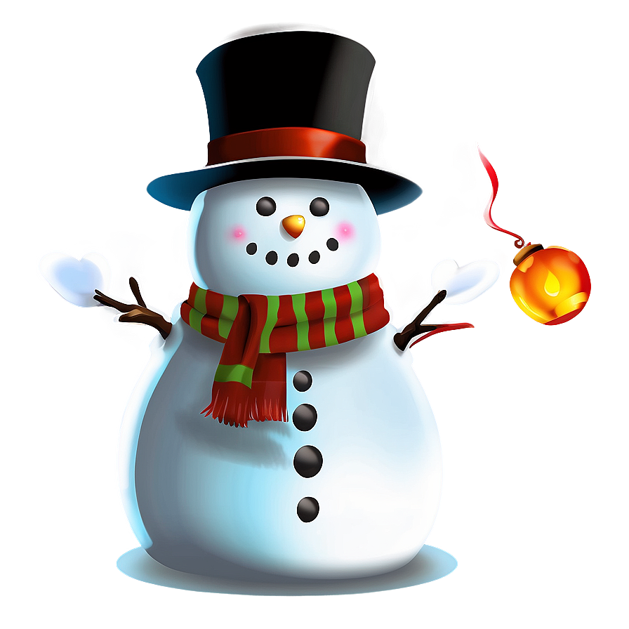 Download Snowman With Lantern Png Uqc | Wallpapers.com