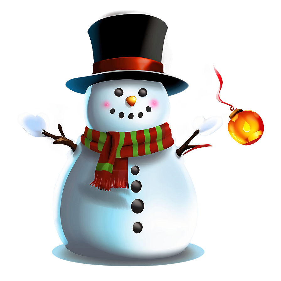 Snowman With Lantern Png Uqc PNG