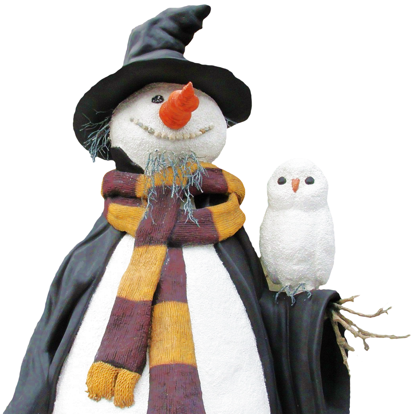 Snowman_with_ Owl_ Friend PNG
