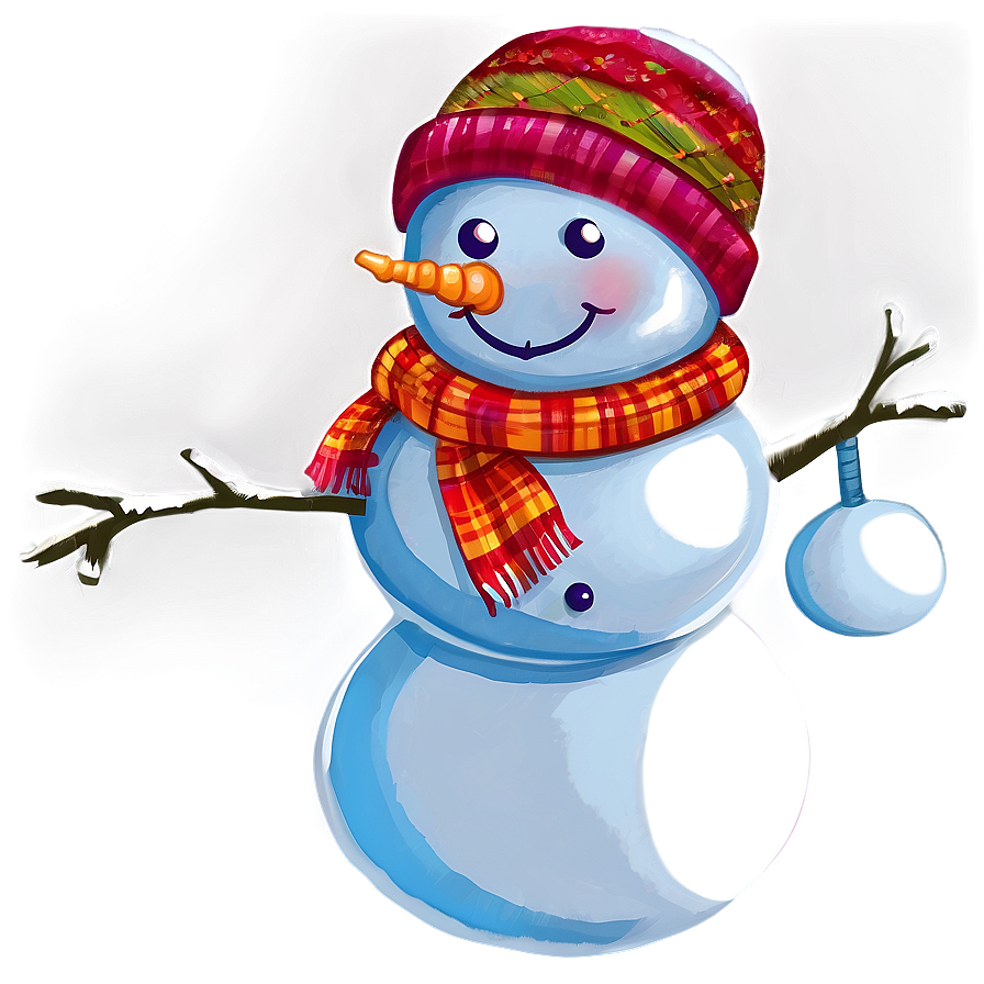 Snowman With Scarf Png Wuk48 PNG