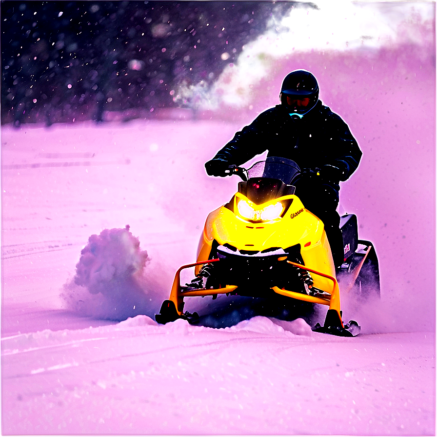 Download Snowmobile In Blizzard Conditions Png Uqu | Wallpapers.com