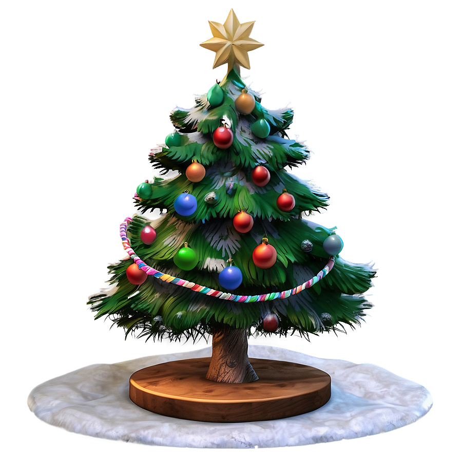 Snowy Arbol De Navidad Scene Png Ggx83 PNG