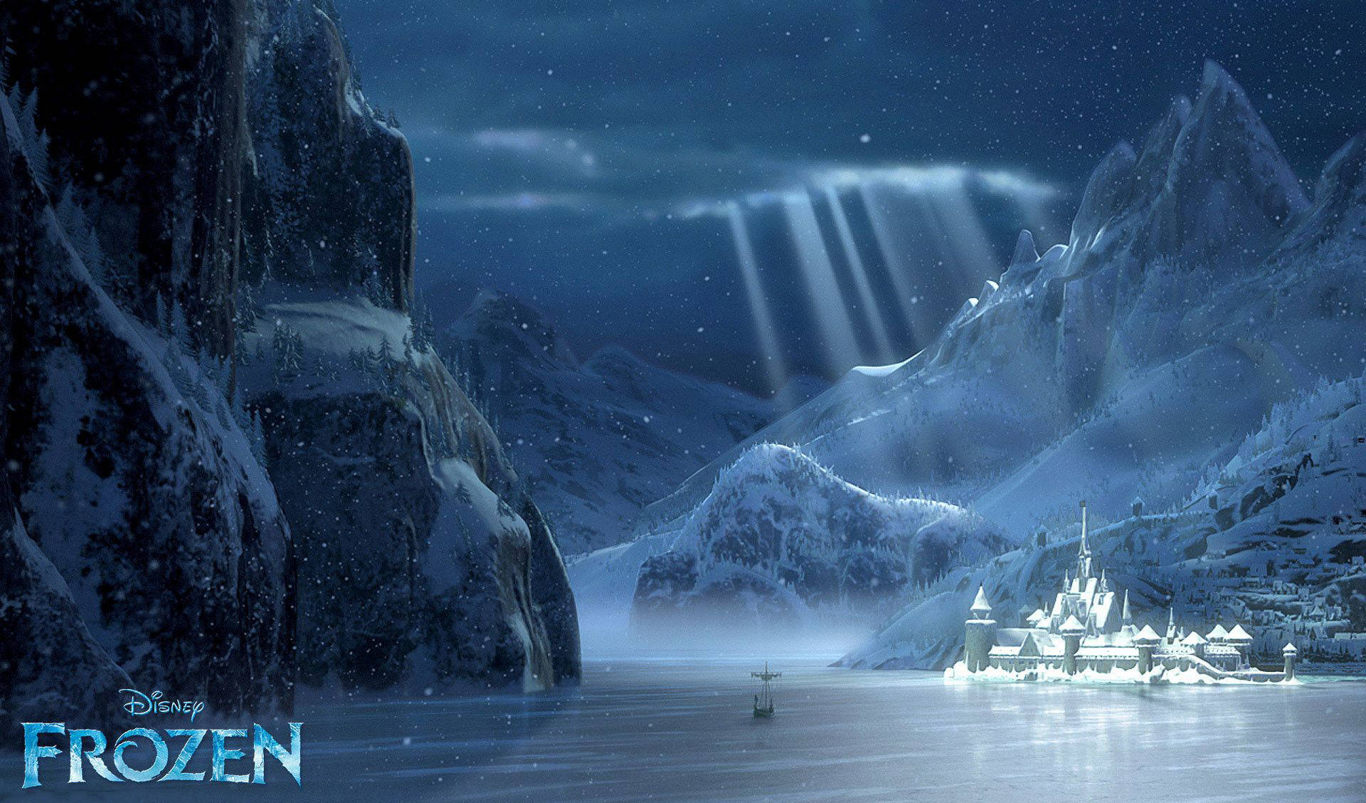 Snowy Arendelle Frozen Castle Wallpaper