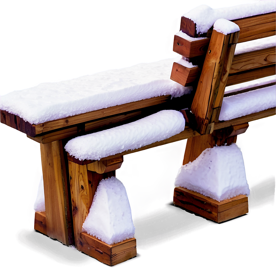 Snowy Bench Transparent Png 05252024 PNG