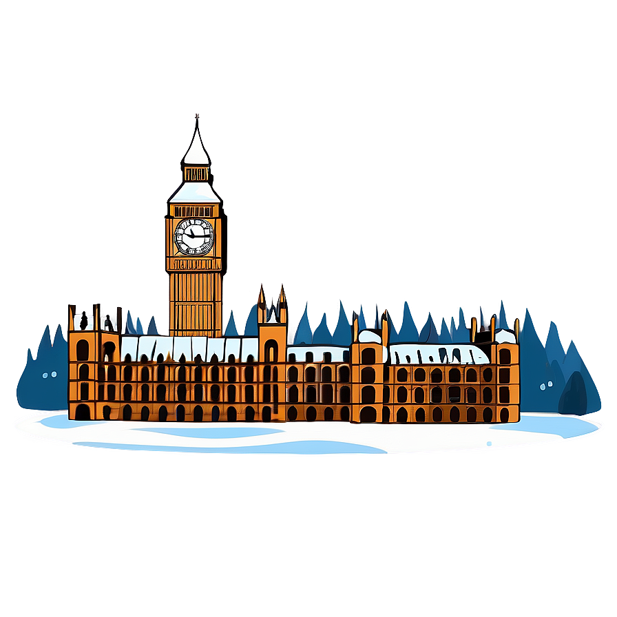 Snowy Big Ben Winter Scene Png 40 PNG