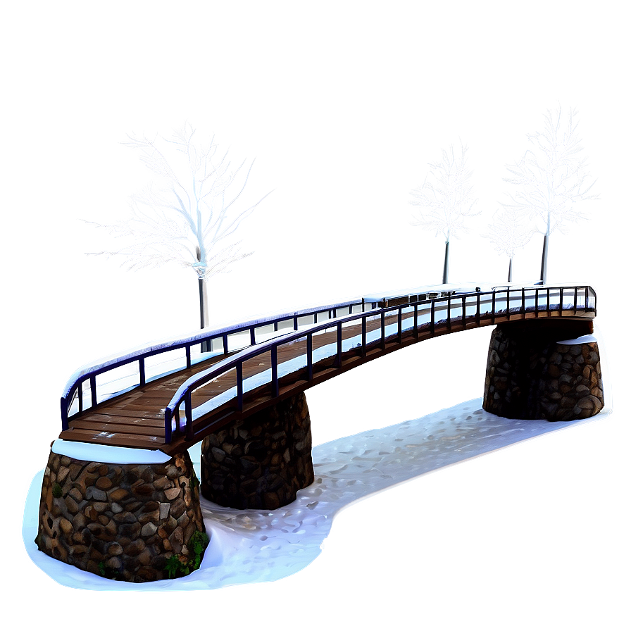 Snowy Bridge Transparent Png Fwq PNG