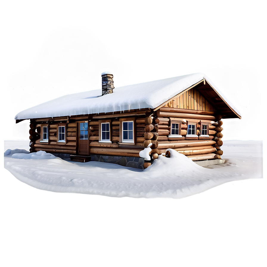 Snowy Cabin Building Png 90 PNG