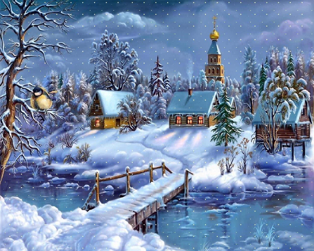 "A beautiful snowfall on a perfect Christmas night"