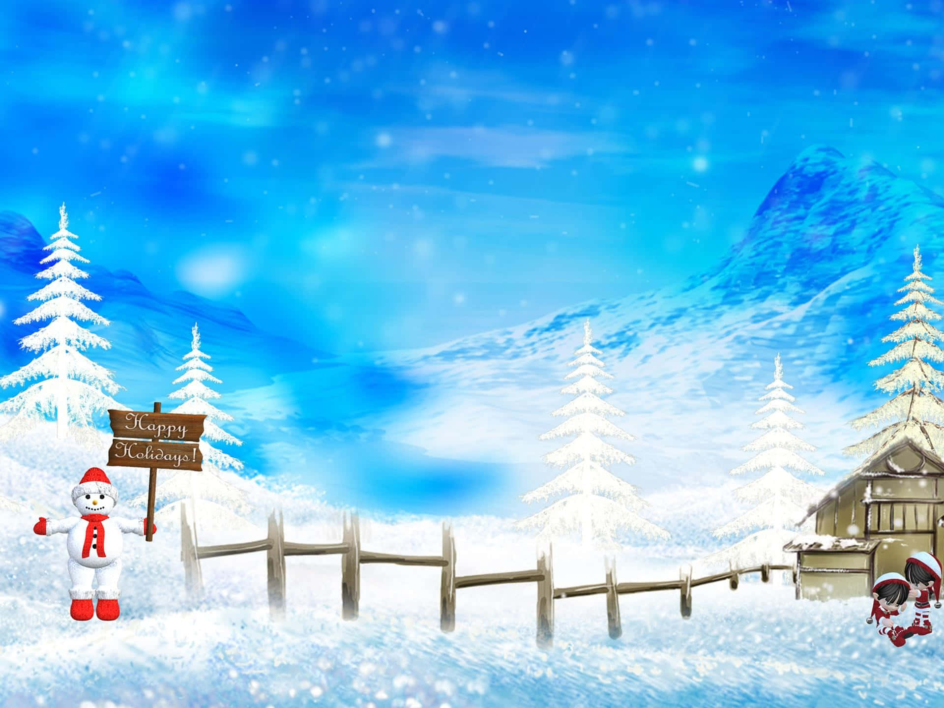 A stunning winter wonderland at Christmas
