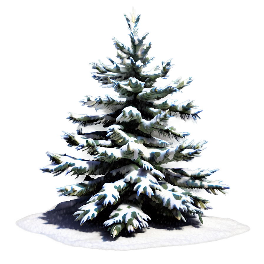 Snowy Christmas Tree Png Xjr41 PNG