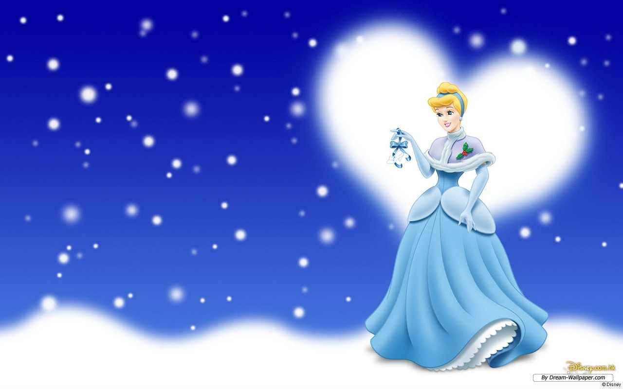 Snowy Cinderella Background Wallpaper