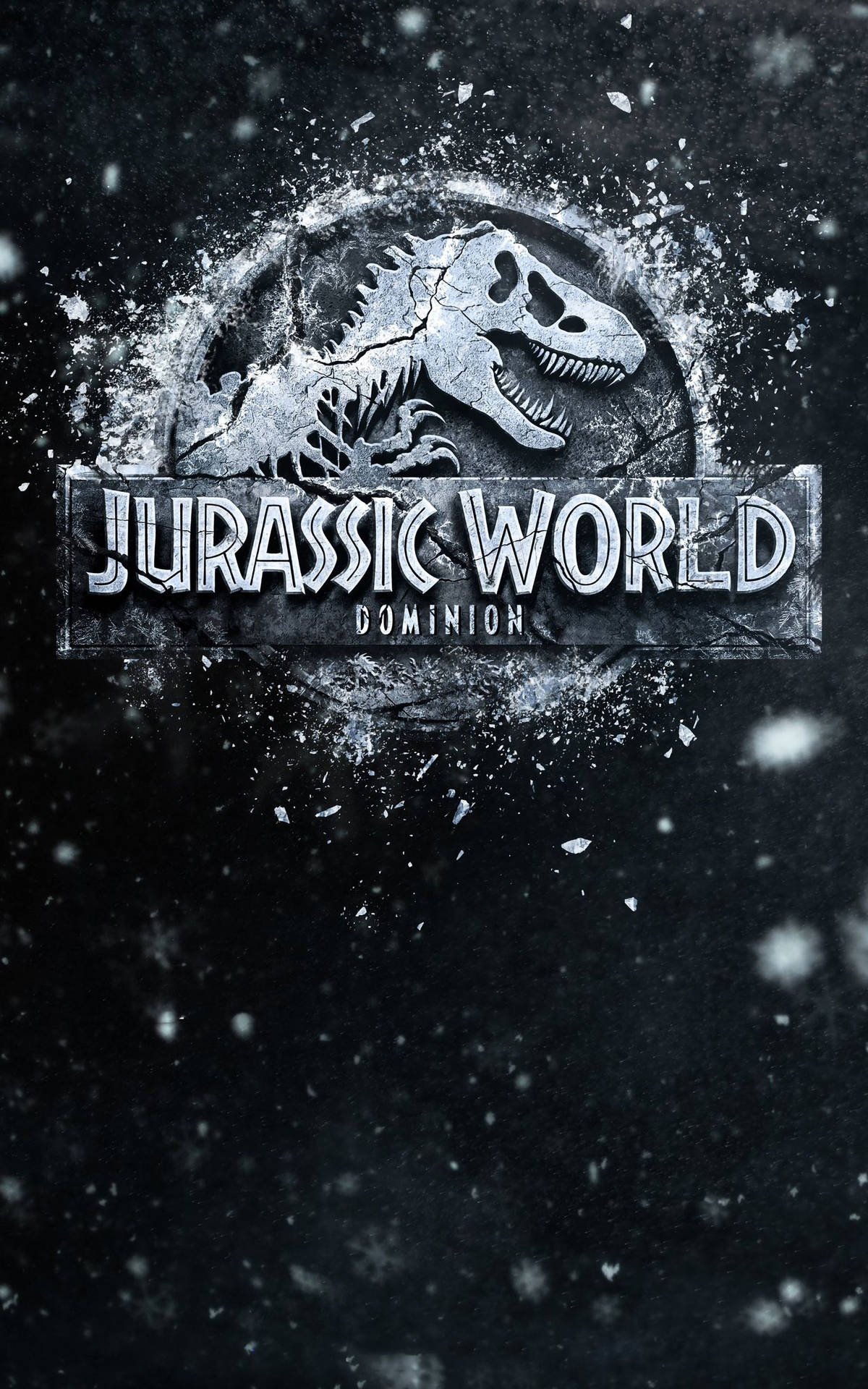 Snowy Dark Jurassic World Dominion Poster