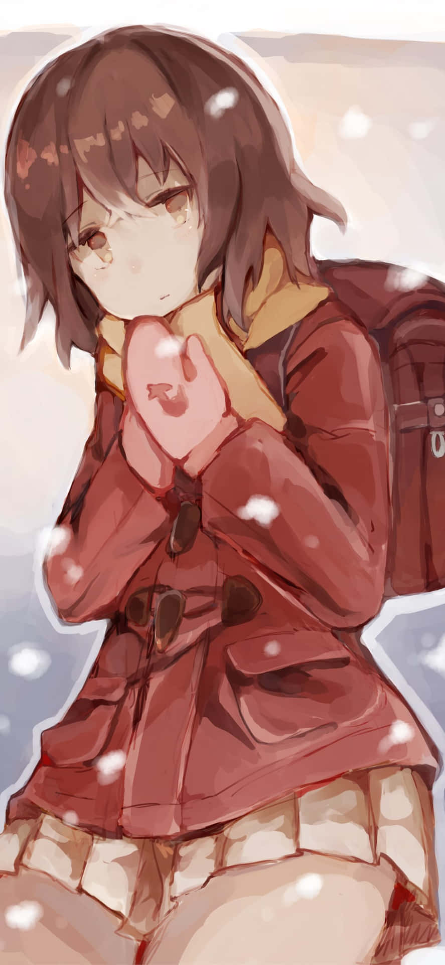 Snowy_ Embrace_ Anime_ Art Wallpaper