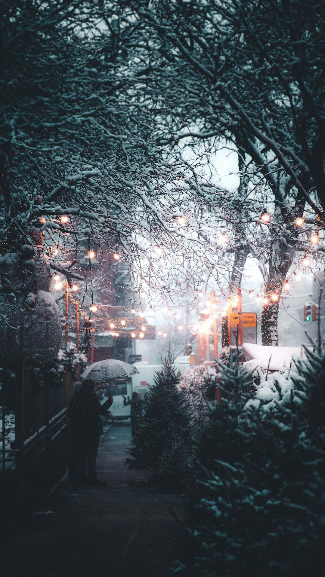 Snowy_ Evening_ Stroll_ Vintage_ Winter_ Aesthetic.jpg Wallpaper