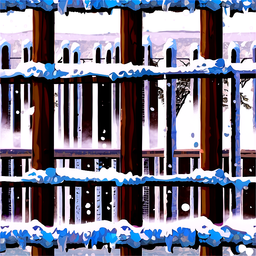 Snowy Fence Transparent Png Tmf87 PNG