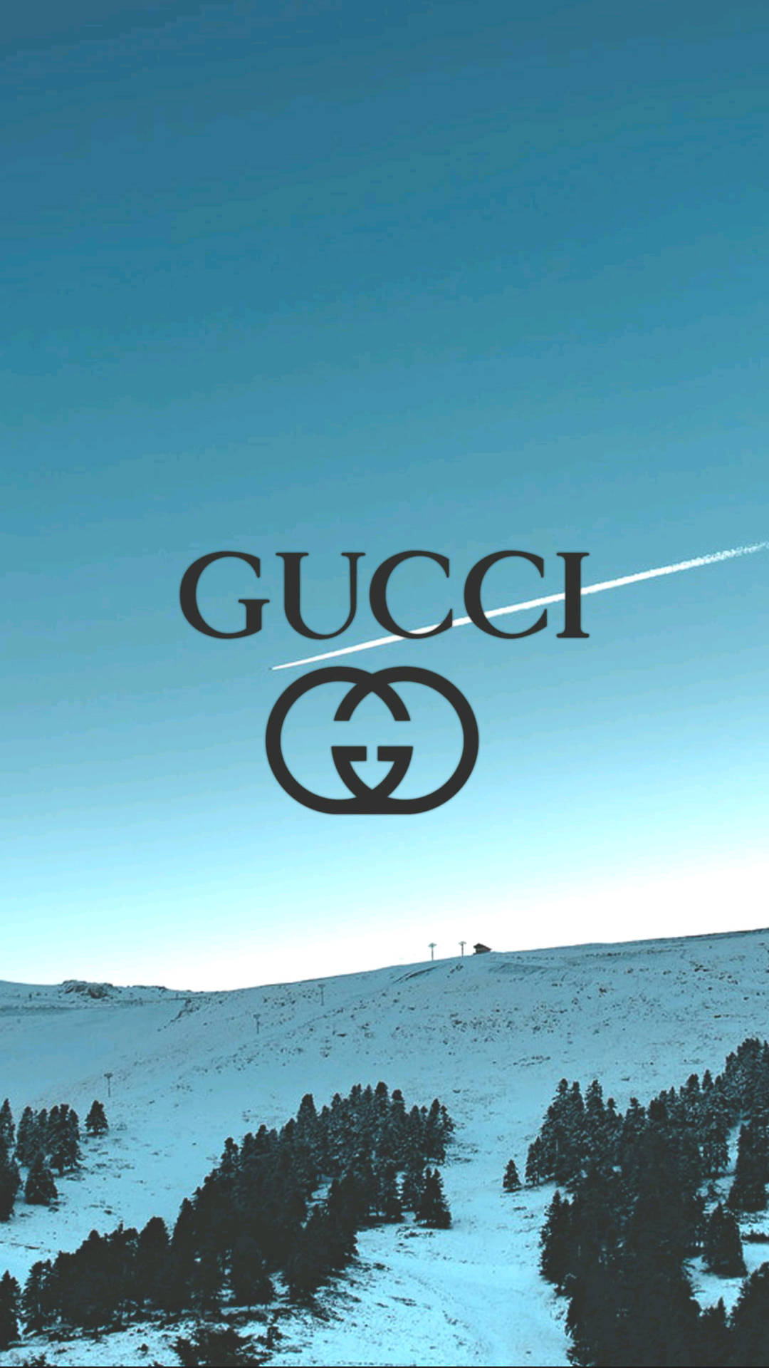 Sne Pyntet Gucci iPhone Baggrund Wallpaper