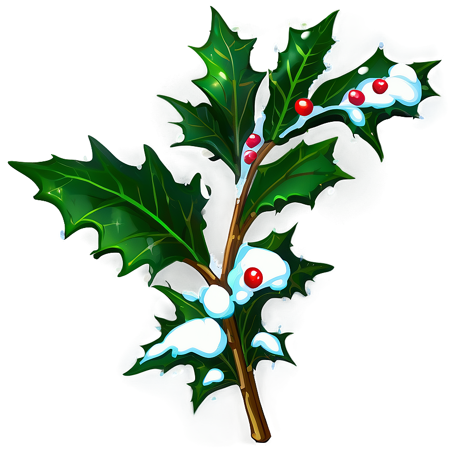 Snowy Holly Png Huj PNG