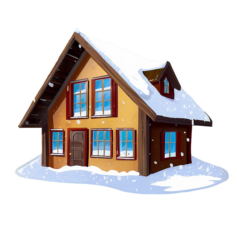 Snowy House Transparent Png Xis52 PNG