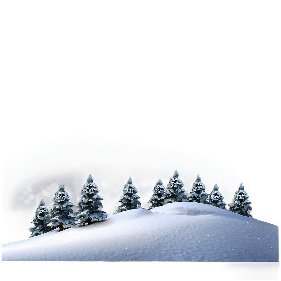 Snowy Landscape Transparent Png 05252024 PNG