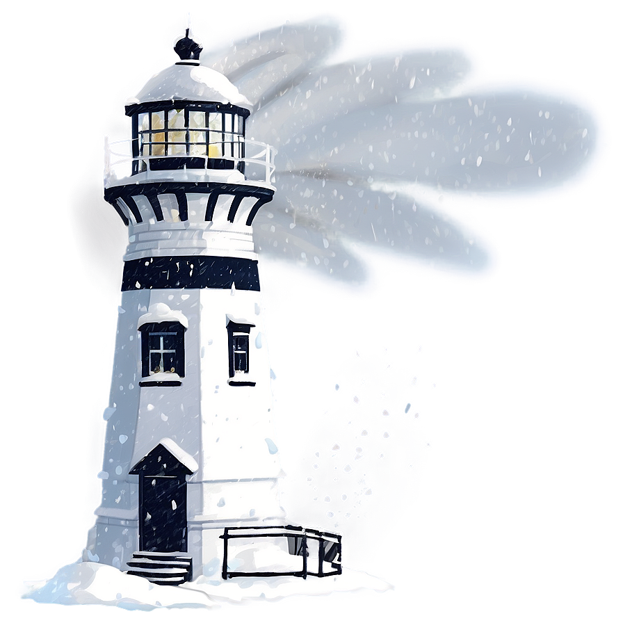 Snowy Lighthouse Png Hhe10 PNG