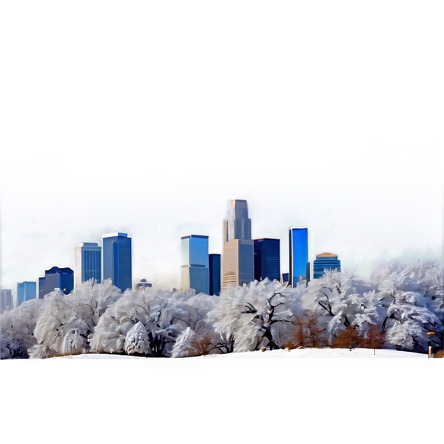 Snowy Los Angeles Skyline Png Mfw PNG