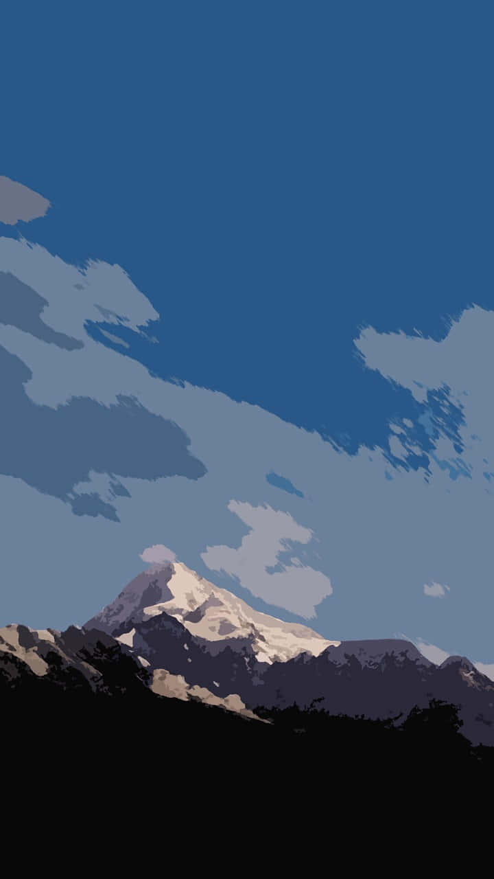 Snowy_ Mountain_ Peak_ Vector_ Art Wallpaper
