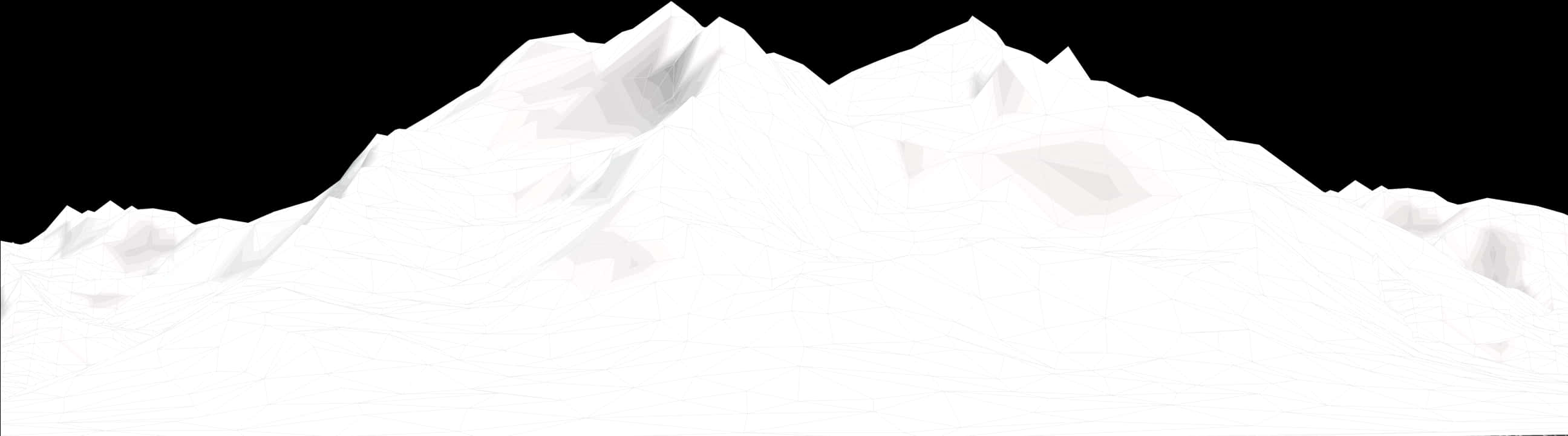 Snowy Mountain Peaks Panorama PNG