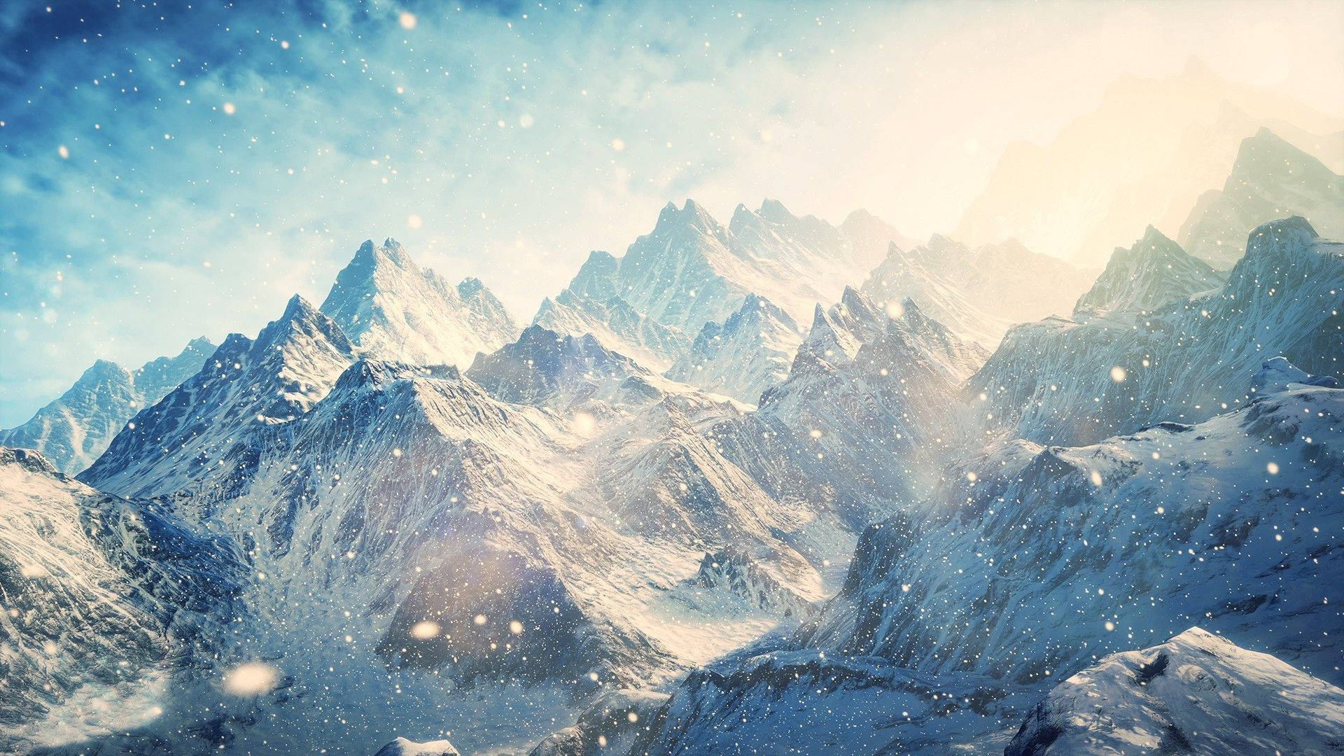 Take in the breathtaking view of the snow-capped mountain Wallpaper