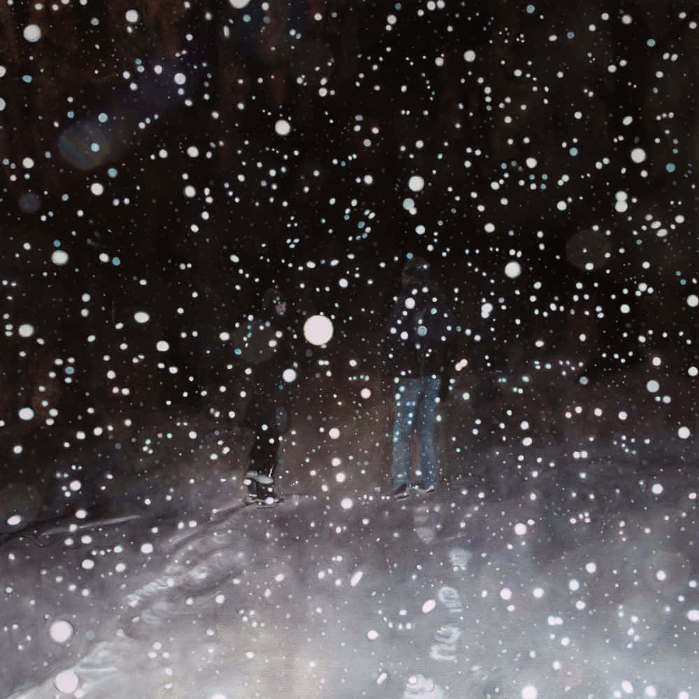 Promenade Nocturne Enneigée.jpg Fond d'écran