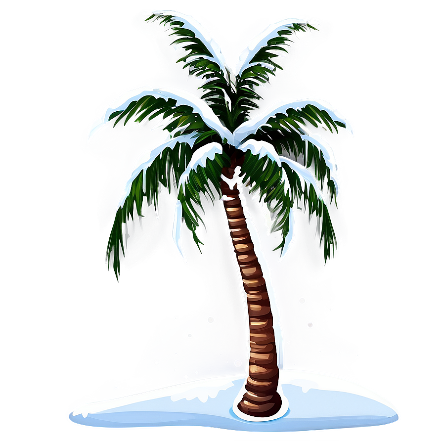 Snowy Palm Tree Png 2 PNG