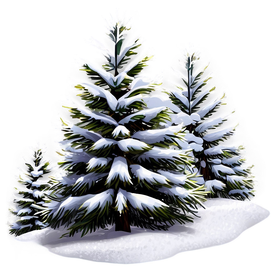Snowy Pine Trees Forest Png 31 PNG