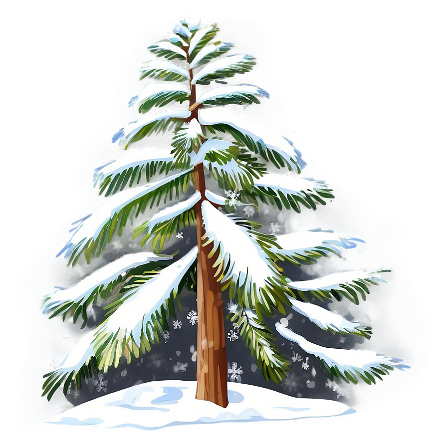 Snowy Pine Trees Png 05042024 PNG