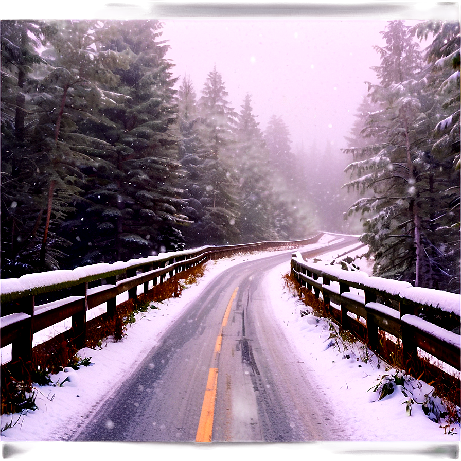 Snowy Road Blizzard Png 70 PNG