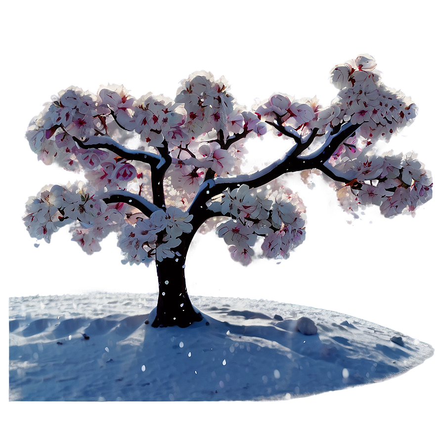 Snowy Sakura Tree In Winter Png Lsl35 PNG