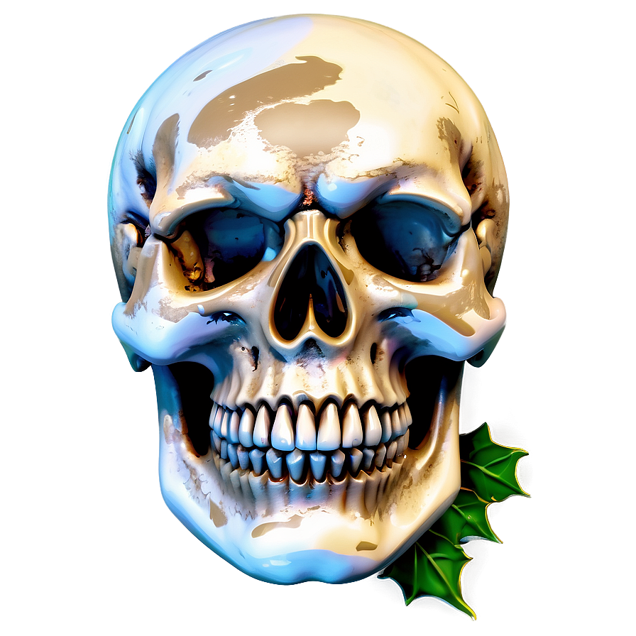 Snowy Skull Decoration Png C PNG
